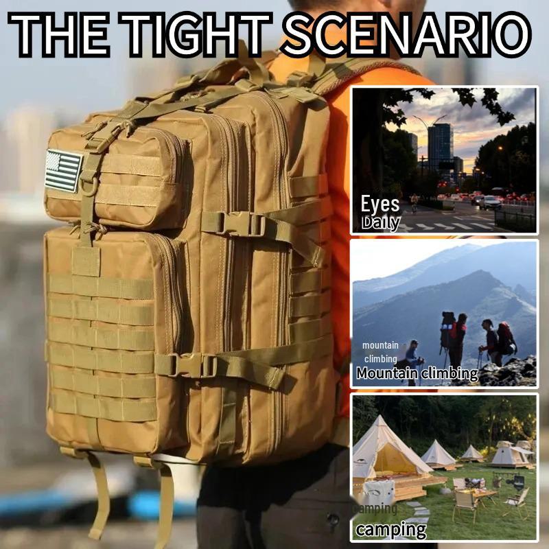 Tear-Resistant Multi-Function Tactical Hiking Backpack with Outdoor Equipment Storage