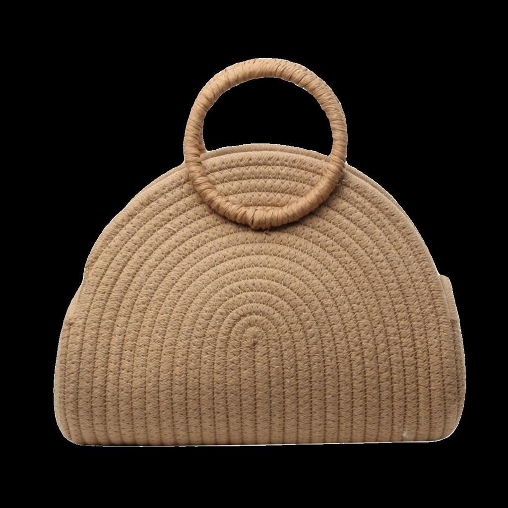 Chic Khaki Casual Tote Bag For Women Stylish 2024 Winter Collection Soft Weave Design
