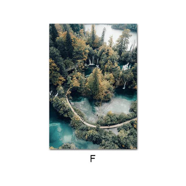 

Скандинавский природный пейзаж, настенный художественный постер, горное озеро, лодка, скандинавская картина на холсте, печать, современный домашний декор для комнаты 21x30 No Frame