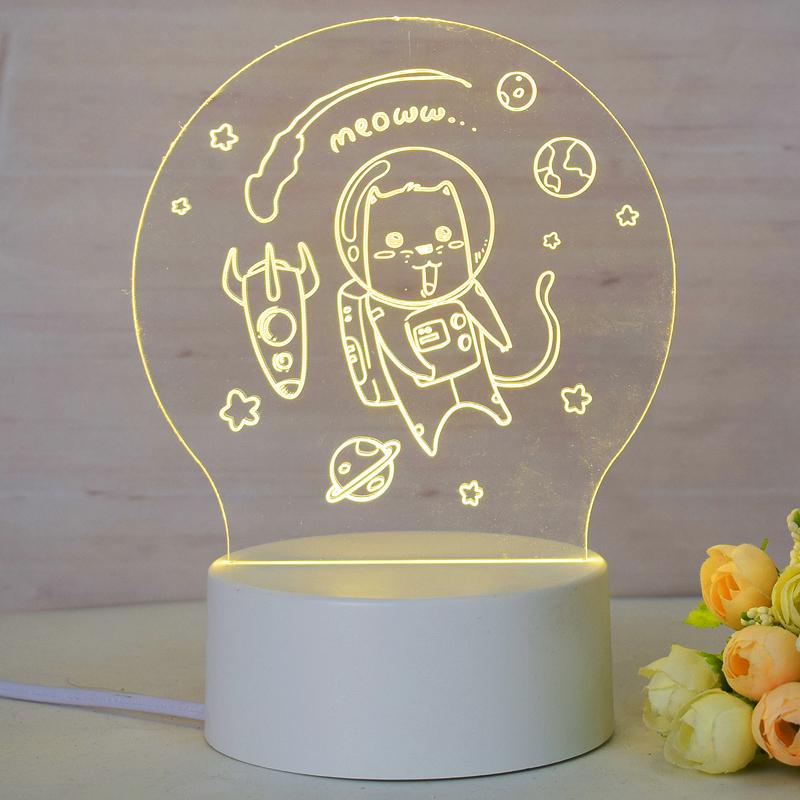 Table Lamps Luxury Modern & Reading Lamp Children Kids Baby Spaceman Cosmonaut Led RGB Lighting Study Astronaut Night Light