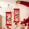 1 Pair Cartoon Pattern Spring Festival Couplet Blessing Words Wall Pendant  Office