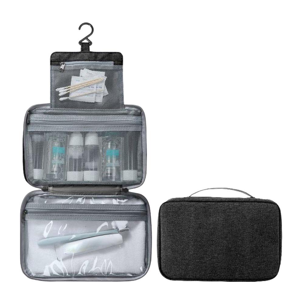 Foldable Waterproof Toiletry Bag Travel Cosmetic Organizer Dry/Wet Compartment Separation SpaciousChristmas Gift for Men Holiday