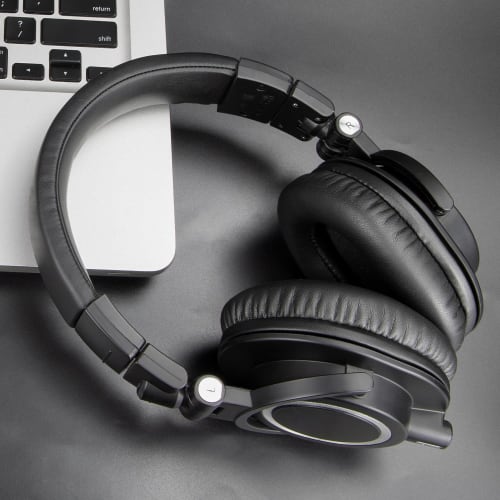 SOULWIT Ear Pads and Cushions for Audio Technica ATH M50X, M50XBT, M50xSTS, M50RD, M40X, M30X, M20X, MSR7, and SX1 Monitor Headphones, High-Density Fo