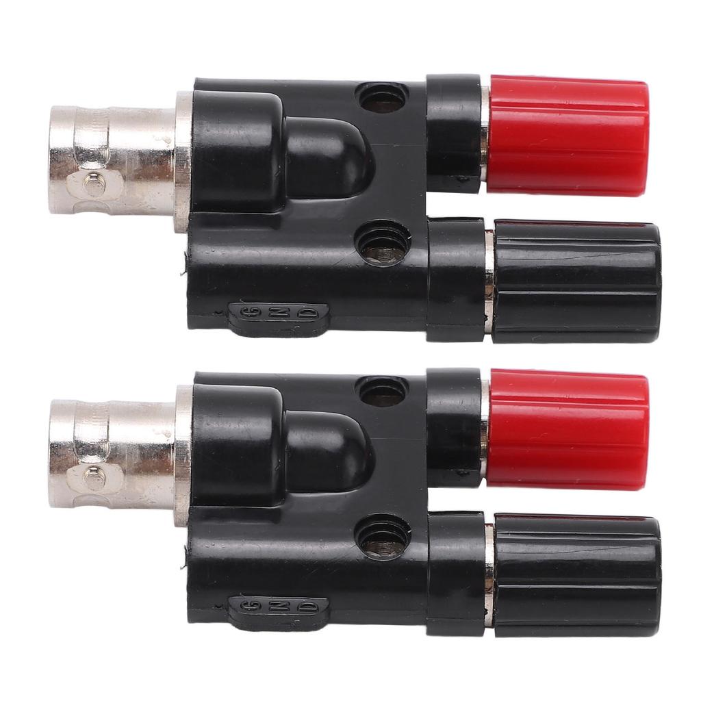 2pcs BNC Female to 4mm Dual Banana Socket Binding Post RF Coaxial Splitter Adapter Connector