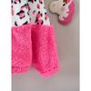 Cozy & Cute Girls' Leopard Print and Pink Fleece-Lined Zip-Up Hoodie Jacket - Warm, Thick Polyester Blend for Autumn/Winter, Long Sleeves,Casual Style