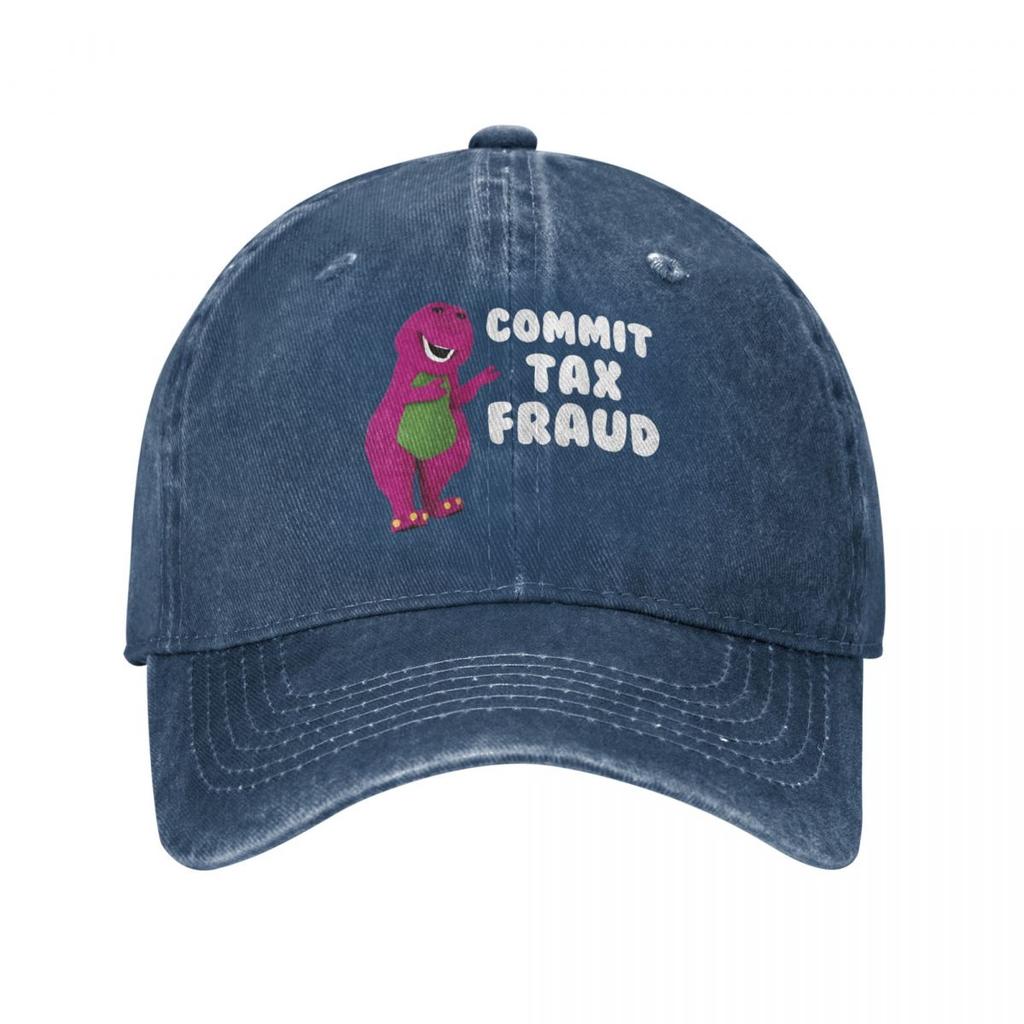 Retro Commit Tax Fraud Funny Baseball Caps Unisex Distressed Cotton Sun Cap Outdoor Activities Caps Hat