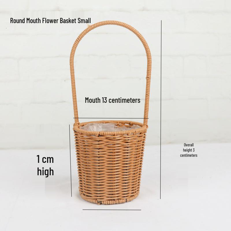 

День святого Валентина Плетеная вручную ротанговая корзина для пикника и цветов для свадеб и домашнего декора