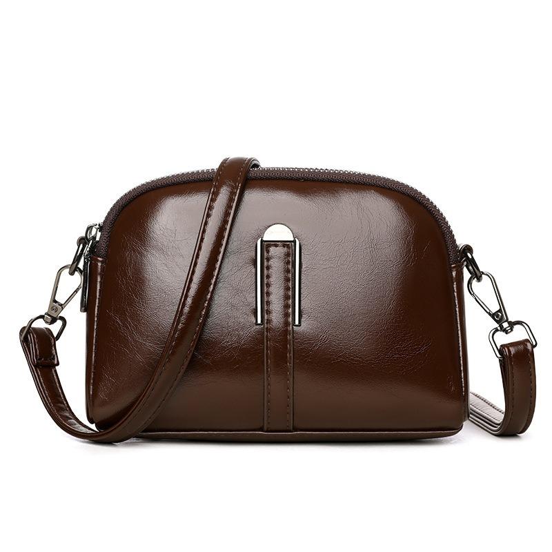 Retro mobile phone messenger bag women's new double-layer change shoulder bag fashionable simple texture mother bag