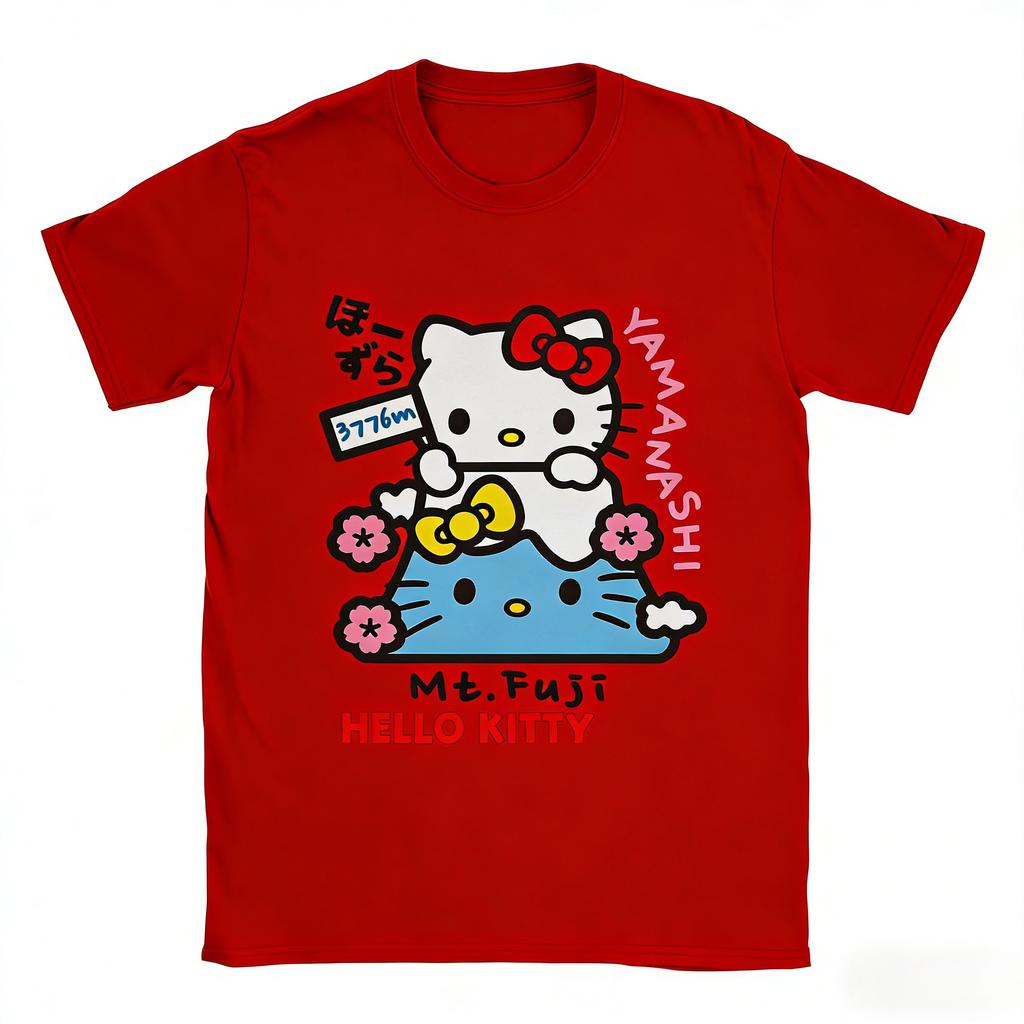 2026 new Hello Kitty Tee soft cotton short sleeve crew neck cute print lightweight summer top for Women daily casual wear