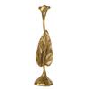 Jules Leaf Candle Holder Small Gold – Decorative Tealight Candle Holder for Home Decor | 9 x 11 x 27 cm