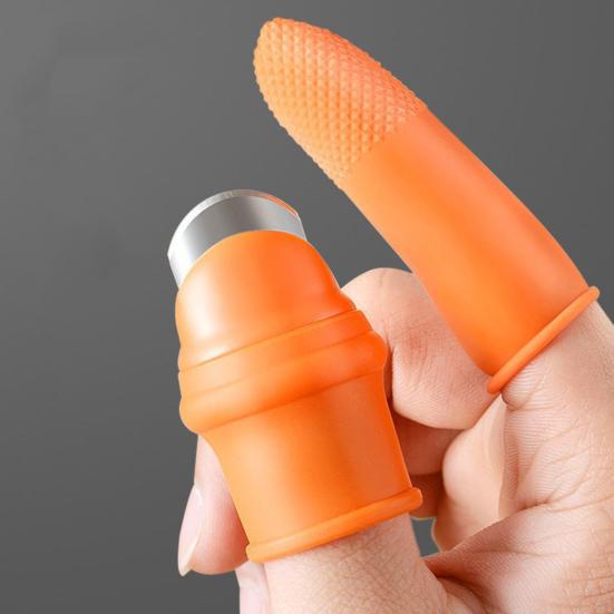 Thumb Cutter Fruit Vegetable Picking Cutter Set Silicone Finger Cots Pruning Portable Garden Tool for Strawberry Grape Branches