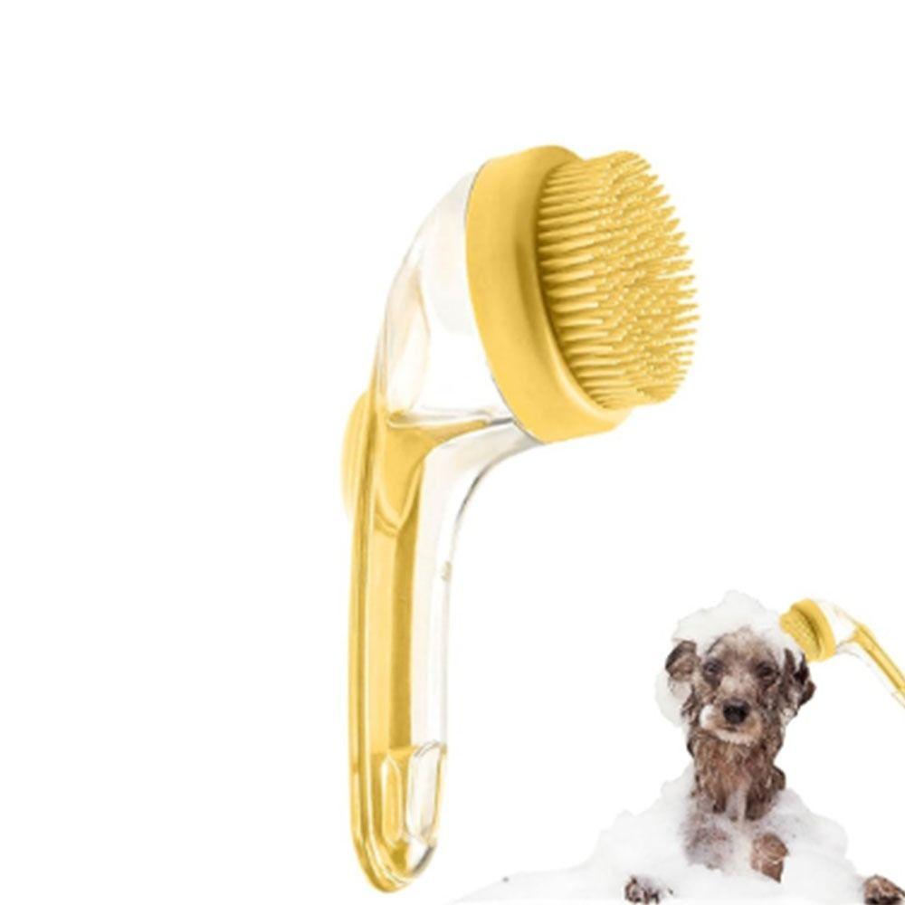 2-in-1-Design Hundereinigungsbürste Haarentfernung Haustierpflegebürste Haustierbadbürste Katzenpflege