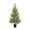 4' Pre-Assembled Artificial Norfolk Christmas Tree - Realistic Potted Tree With LED Lights