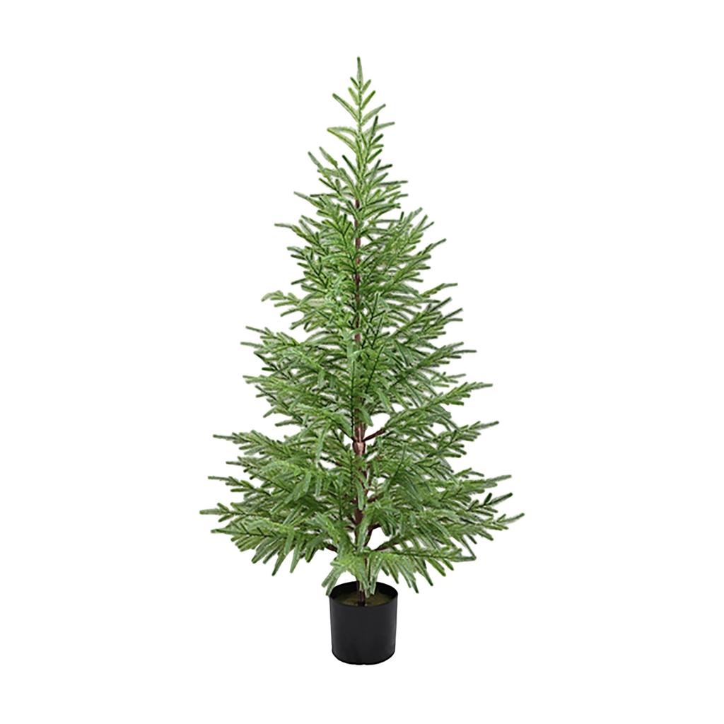4' Pre-Assembled Artificial Norfolk Christmas Tree - Realistic Potted Tree With LED Lights