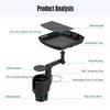 Multifunctional Car Folding Tray Bracket Folding Dining Table Drink Holder 360 Degree Rotating Disk Adjustable Base