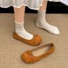 Fashion Lightweight Retro Red French Flat Bottom Shallow Mouth Single Shoes Women's Summer 2025 New with Skirt Mary Jane Women's Shoes