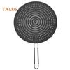 Grease Splatter Guard with Handle Heat-Resistant Non-stick Reusable Silicone Frying Pan Oil Splatter Screen Kitchen Tool