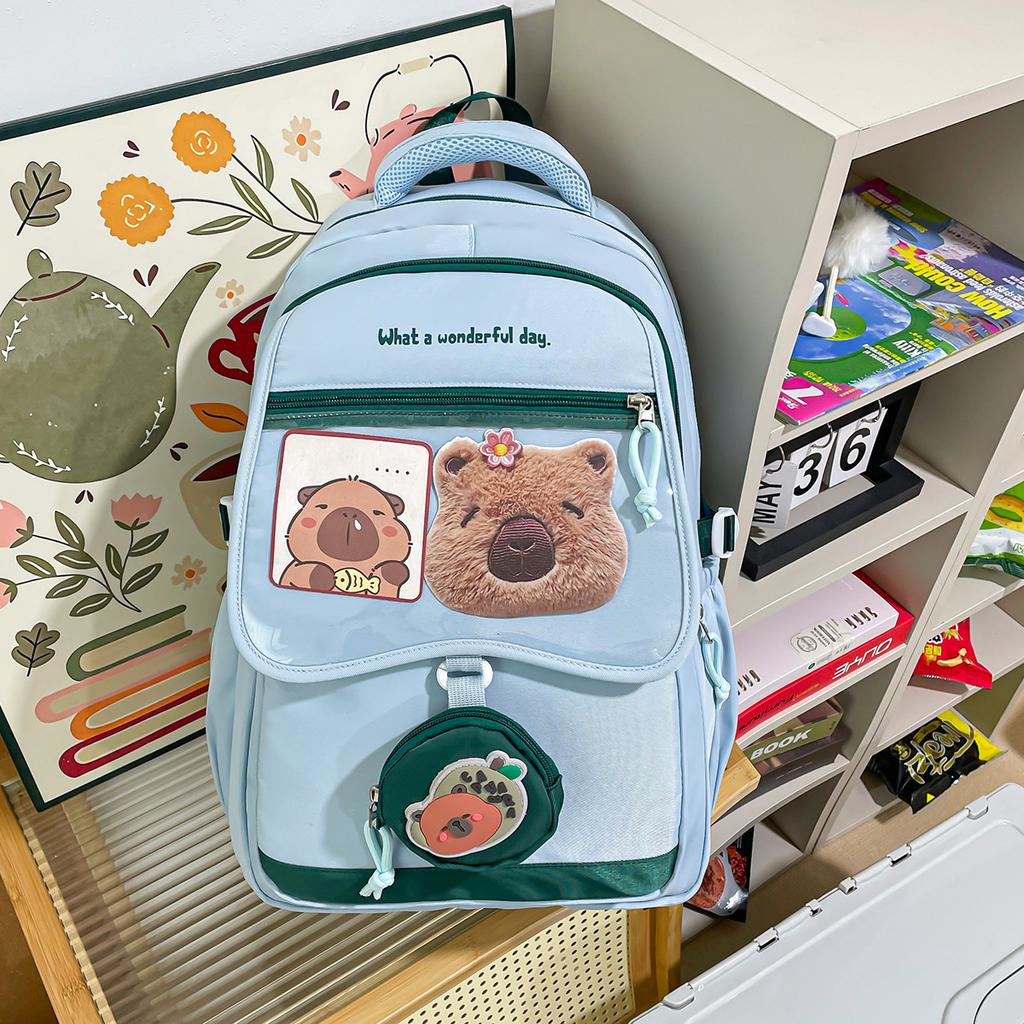 Schoolbag cute cartoon new ins bar cute pain bag Japanese versatile schoolbag junior high school backpack large capacity backpack