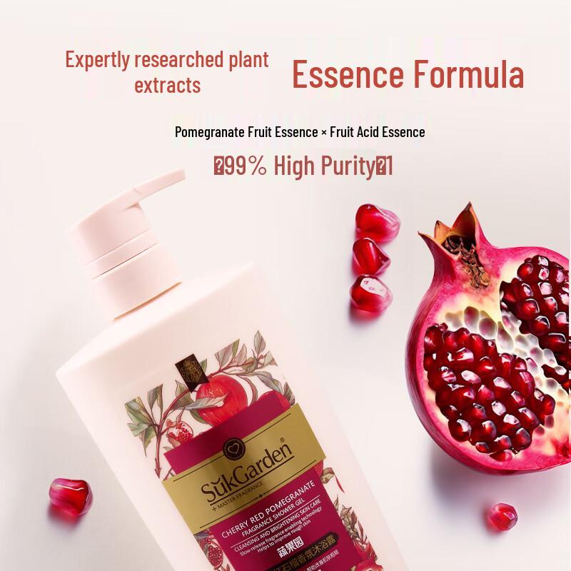 SUKGARDEN Cherry Pomegranate Scented Moisturizing Body Wash