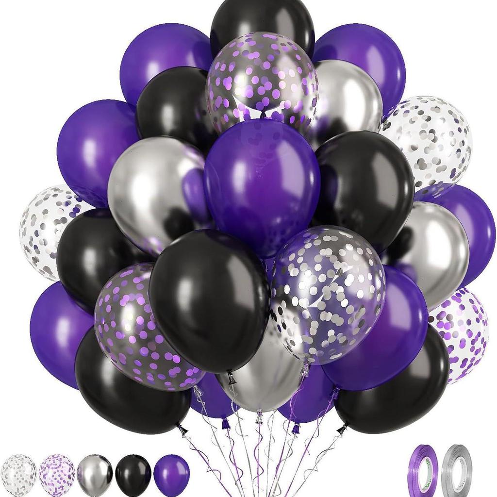 30-Piece Sequin Confetti Balloon Set for Christmas, Halloween, Birthday Decorations