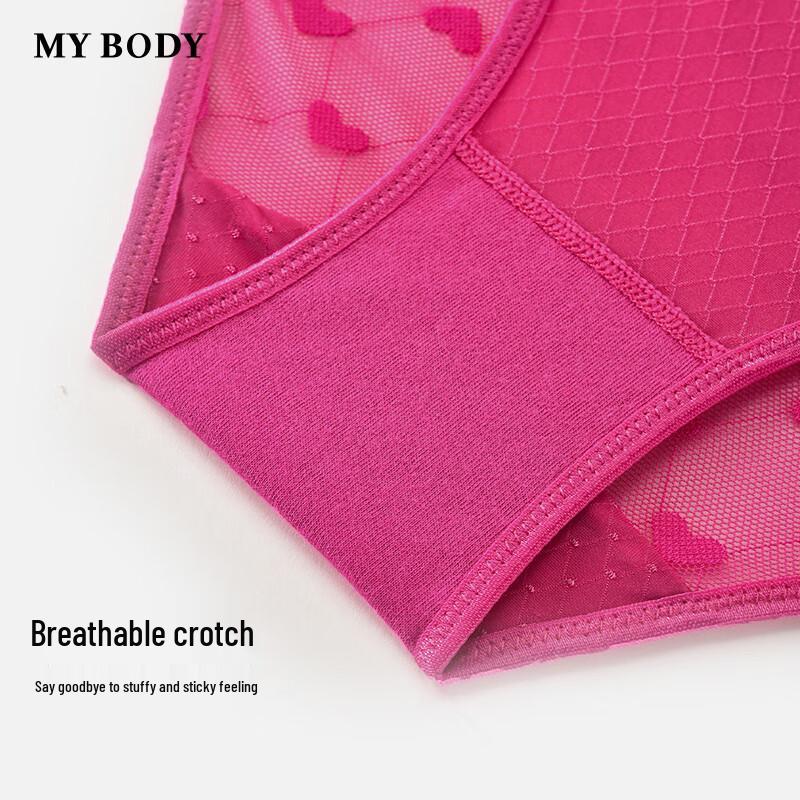 Mybody Women's Low-Rise High-Cut Jacquard Briefs