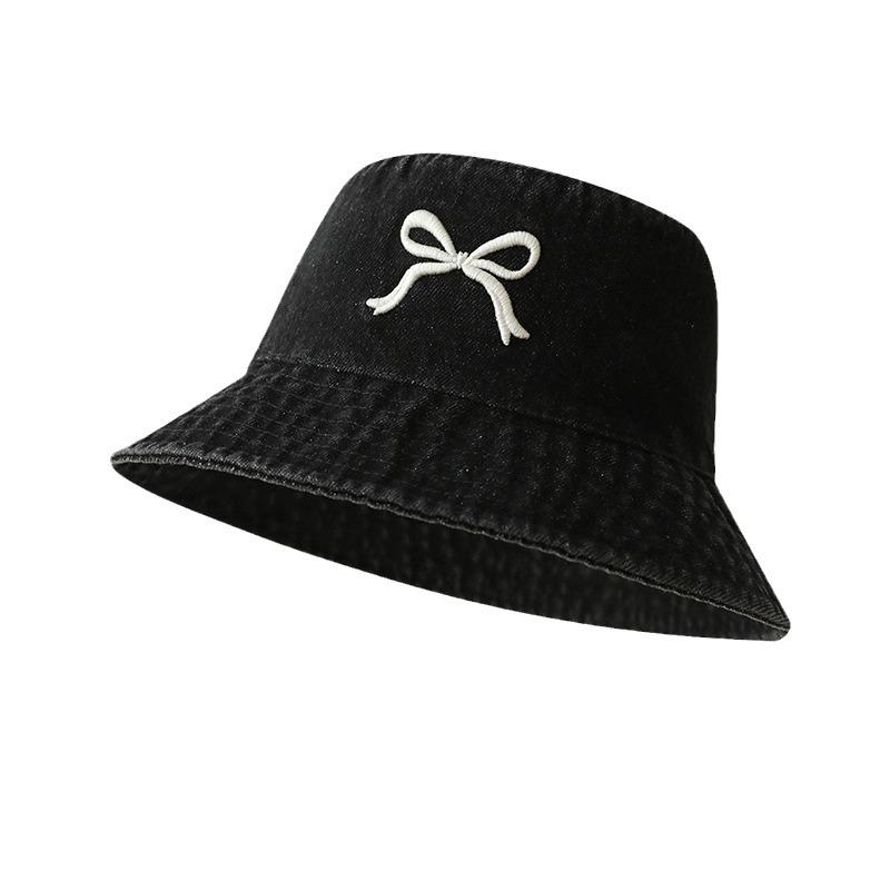 New Big Eaves Sweet Bow Quick-drying Mountaineering Hat Women's Outdoor Travel Bucket Hat Sunscreen Basin Hat