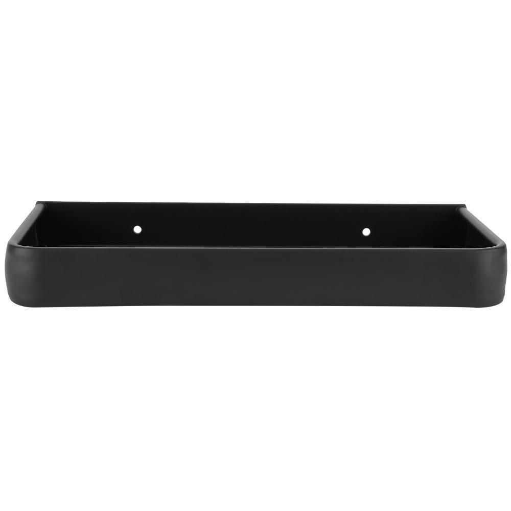 Black Storage Rack Space Aluminum Shower Shelf Sturdy Bathroom Organizer Space Saving