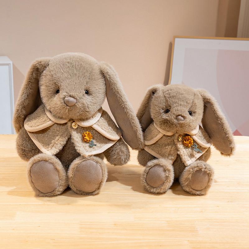 Toy Bunny Plush Doll Shawl Rabbit Sleep Buddy Stuffed Animal Occasions Gift