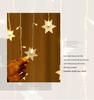 LED Snowflake Curtain Icicle Lights - Christmas & Holiday String Fairy Decoration