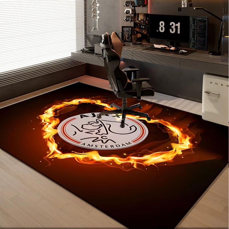 1PC rug Ajax Amsterdam Crest Carpet, Chair Rug,Area Rug for Office Bedroom living rooms bedroom, Doormat decor Christmas fan gifts