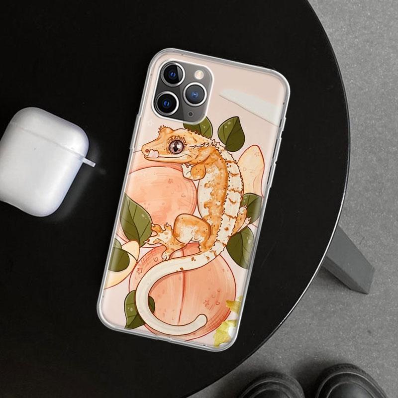 

Lizards Geckos Phone Case Cover for iPhone 11 12 13 Mini 14 15 Plus 16 Pro Max 17 Air 7 8 + SE Art Customized Fundas 11 12 13 Mi iPhone 14