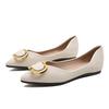 Classic Women's Flat Shoes 2024 New Summer Soft Sole Flat Heel Pointed Casual Shoes Hot Selling Large Size Women's Shoes 41-43