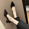 Summer Foot Cover Thick Heel High Heels Solid Color Non-slip Single Shoes Outer Wear Heightening Shoes