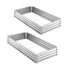 2 Pack Galvanized Raised Garden Beds, 180 X 90 X 30 Cm, Rectangular Metal Planter Boxes Kit Outdoor, Bottomless Elevated Planting Box with Gloves,