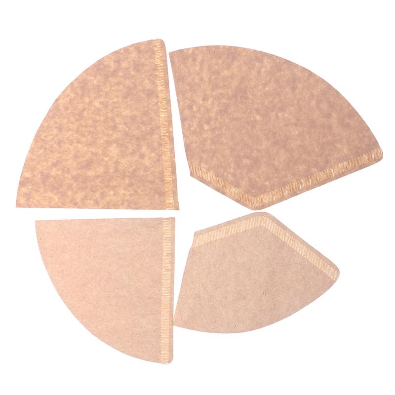 100X Eco-Friendly Unbleached Original Wooden Hand Drip Paper Coffee Filter Bag