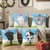 Cute Restrained Animal Anime Kwaii Pillow Case Anti-dustmite Pillowcase Invisible zipper silky Sofa cushion cover