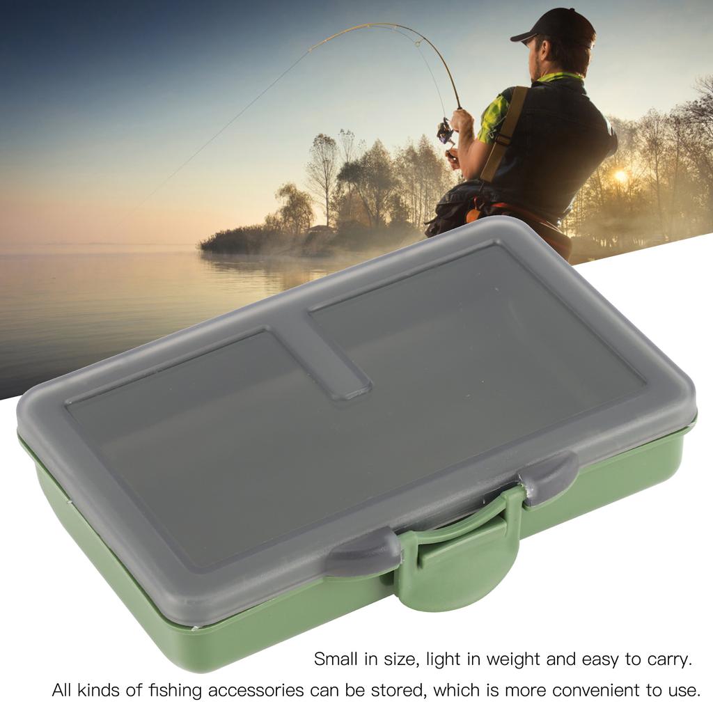 2Pcs Fishing Hook Bait Gadget Box Mini PP Storage Box Case for Fishing Tackle Accessories1 Compartment