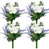 Artificial Flower 13.77Inch Realistic Flower Arrangement Bouquets for Home Vase Decoration Wedding Table Centerpieces