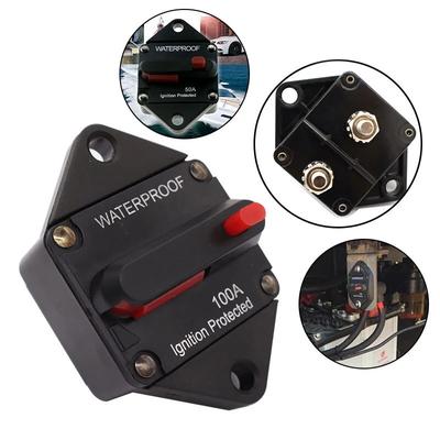 20-200A 12V 48V Car Audio Amplifier Circuit Breaker Fuse Holder Stereo  Refit  Adapter with Manual Reset Button