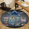Dallas Cowboys Pattern Round Rug, Indoor/Outdoor Mat, for Picnic, Gameroom, Bedroom, Office, Living Room, Home Decor Carpet, Birthday Gift