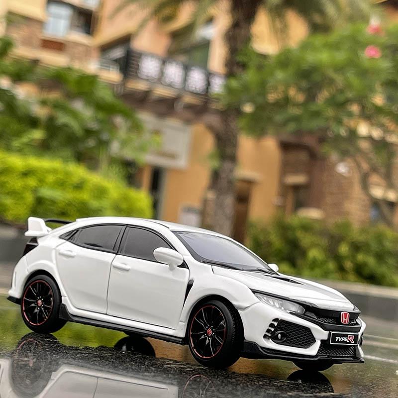 1/32 HONDA Civic Type R FK8 Legierung Automodell Druckguss Metall Spielzeug Fahrzeuge Automodell Simulation Sound Light Collection Kinder Spielzeug Geschenk