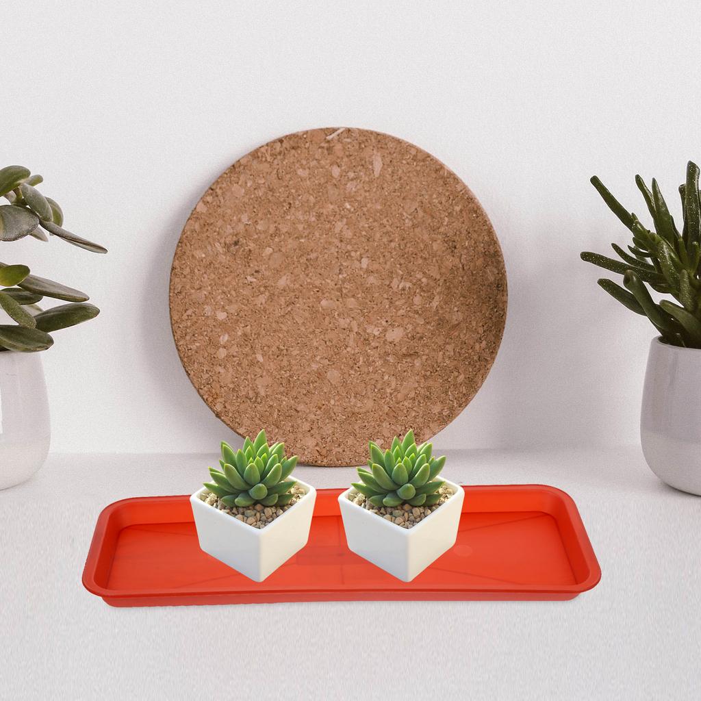 10Pcs Reusable Plastic Plant Saucer Rectangular Sturdy PP Material Plant Drainage Tray for Pots Bonsai Window Sill Flower Pot