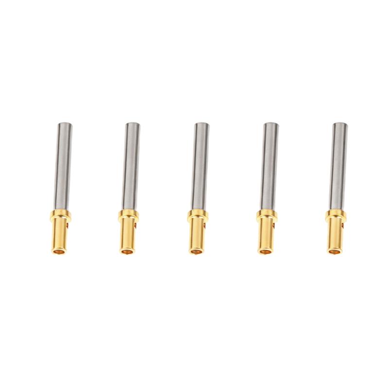 5/10Pcs 0460-202-2031 Gold Plated Stainless Steel Male/Female Pin 6-20Awg For Deutsch Dt Series Crimp Solid Terminal