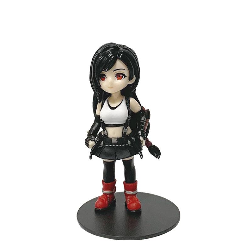 11-12cm Anime Cloud Strife Tifa Lockhart Aerith Gainsborough Zack·Fair Figure Model PVC Toy Desktop Collection Accessories Gift