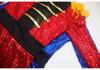 Multi-color Sequin Tassel Circus Ringmaster Skirt Cosplay Costume with Long Sleeves