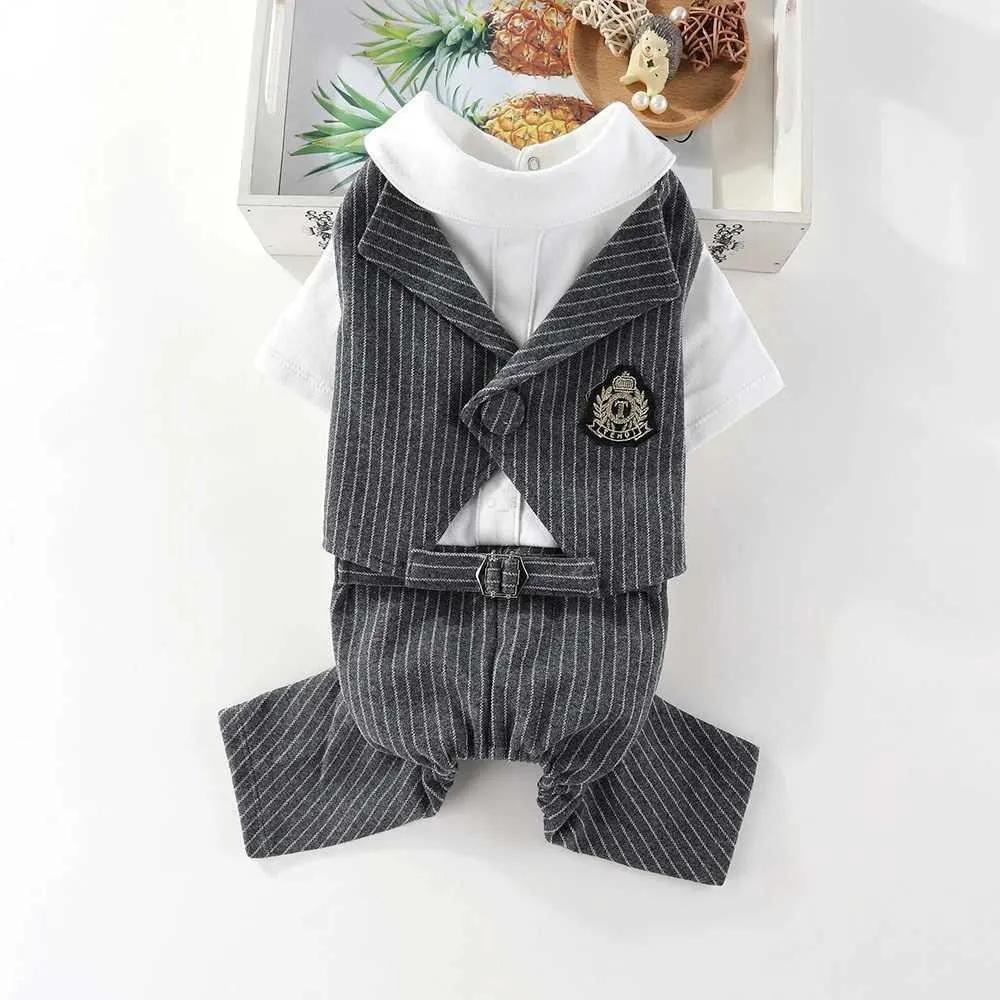Dog Suit Tuxedo Formal Pet Wedding Party Suit For Small Medium Dogs Cosplay Prince Costume Gentleman Apparel Puppy ClothingXJ240