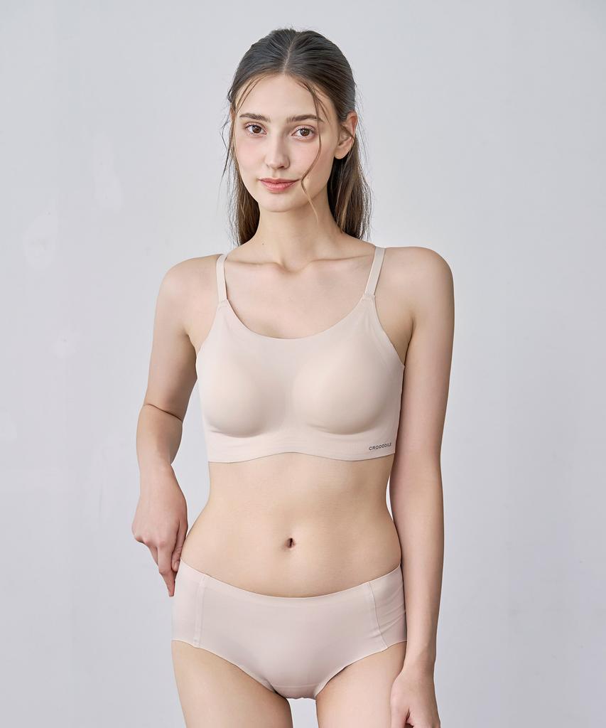 Keulokeodailineoweeo [2Pack] Soft Nylon Modal Padded Strap Bra (Type B)
