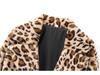 2024 Fall/Winter Faux Fur Leopard Print Mid-Length Coat