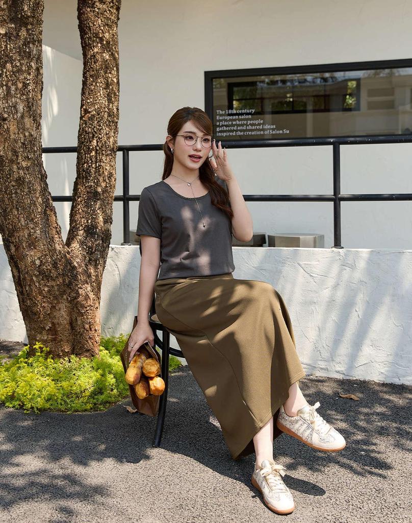 Plus Size High Waist A-Line Skirt: Flaw-Covering, Slimming, Versatile