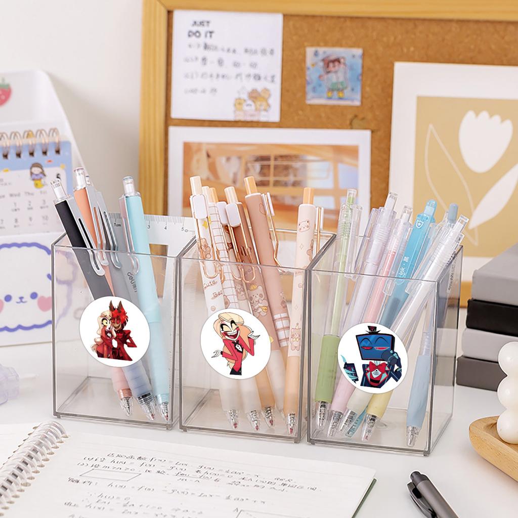 500 Aufkleber/Rolle Hazbin Hotel Rollenaufkleber Belohnungen Ermutigungsaufkleber Kreatives Handbuch Rollenaufkleber Klebeband